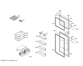 Схема №3 KDV42X00ME с изображением Дверь для холодильной камеры Bosch 00245154