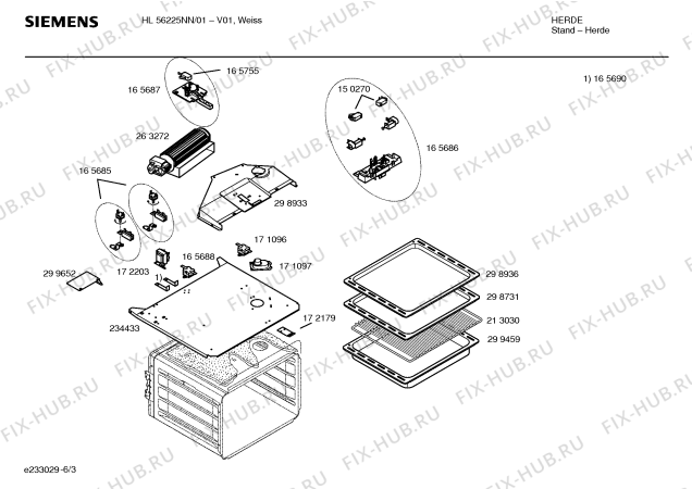 Схема №3 HL56225NN с изображением Инструкция по эксплуатации для духового шкафа Siemens 00523581