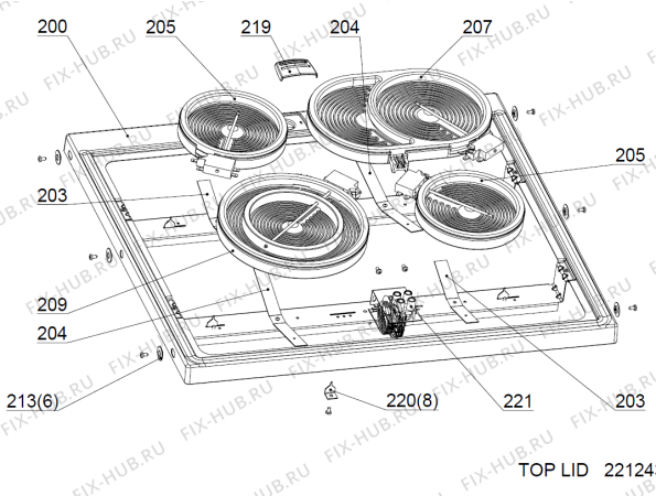 Взрыв-схема вытяжки Gorenje C447K A42001098 SE   -White FS 70 (182434, A42001098) - Схема узла 02