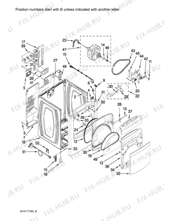 Схема №3 YMED6600TQ0 с изображением Барабан, полубак, бак для сушилки Whirlpool 480112101444