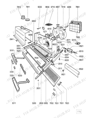 Схема №1 DNI 2360/WS с изображением Микрофильтр для вытяжки Whirlpool 481245858027