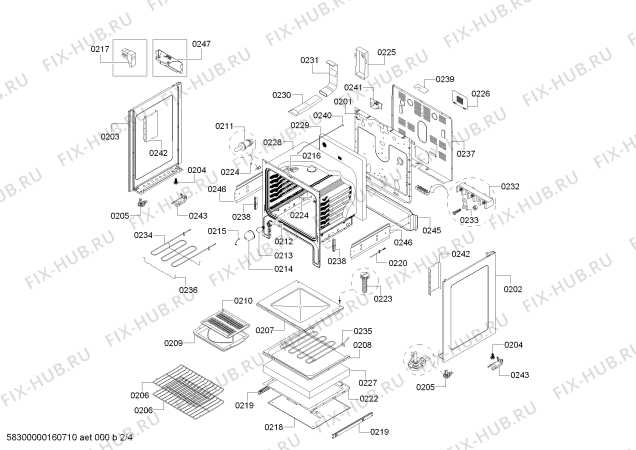 Схема №4 HES3063U с изображением Панель для печи Bosch 00686412