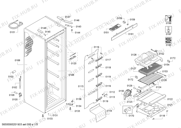 Схема №3 3GF8603B с изображением Модуль управления, запрограммированный для холодильника Bosch 00758228