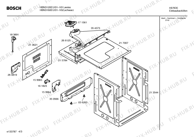 Схема №4 HBN3160EU с изображением Инструкция по эксплуатации для плиты (духовки) Bosch 00528718