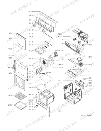 Схема №1 AKP 292/JA с изображением Дверца для плиты (духовки) Whirlpool 481245240038