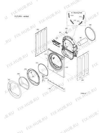 Схема №3 TVFM60B6PUK (F083282) с изображением Декоративная панель для стиральной машины Indesit C00301118