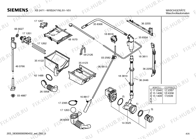 Взрыв-схема стиральной машины Siemens WXB2471NL XB 2471 - Схема узла 04
