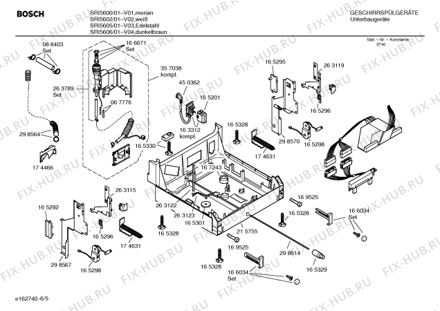 Взрыв-схема посудомоечной машины Bosch SRI5600 - Схема узла 05