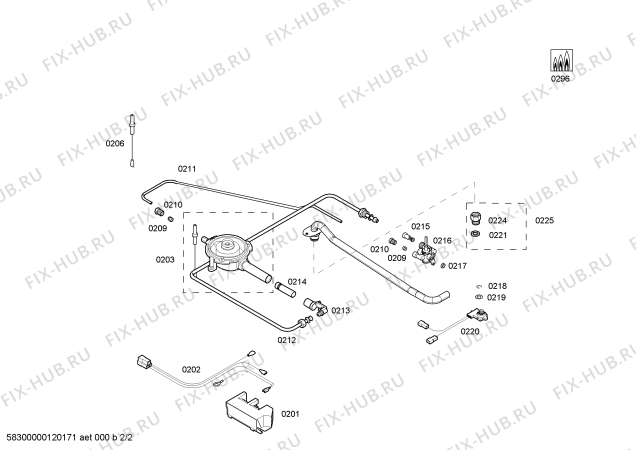 Схема №2 PGF375K03E с изображением Стеклокерамика для плиты (духовки) Bosch 00662236