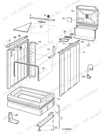 Взрыв-схема комплектующей Elektro Helios SN6128 - Схема узла H10 Chassis