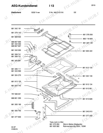 Взрыв-схема плиты (духовки) Aeg 5332V-W - Схема узла Section4