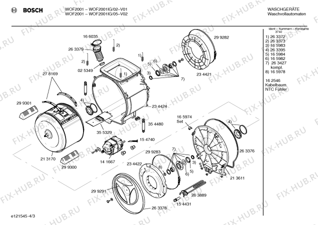 Схема №3 WOF2001IG с изображением Инструкция по эксплуатации для стиралки Bosch 00522697