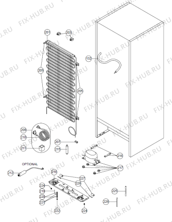 Взрыв-схема холодильника Gorenje F21850S   -GN390K-LV (183350, V36001004) - Схема узла 02