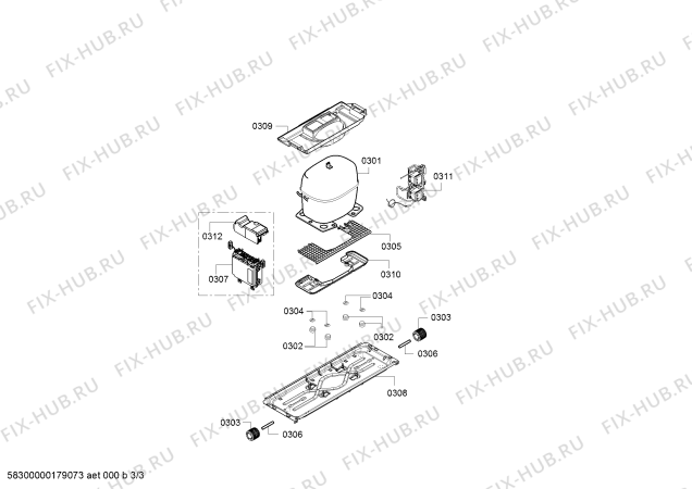 Взрыв-схема холодильника Siemens KG39EBI40 Siemens - Схема узла 03