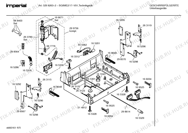 Взрыв-схема посудомоечной машины Imperial SGIIME2 GSI8263-2 - Схема узла 05