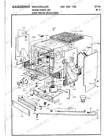 Схема №7 GM335760 с изображением Планка для посудомойки Bosch 00293807