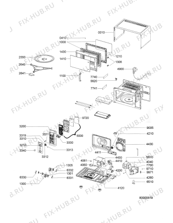 Схема №1 VT 251/BL с изображением Субмодуль для микроволновой печи Whirlpool 480120100451