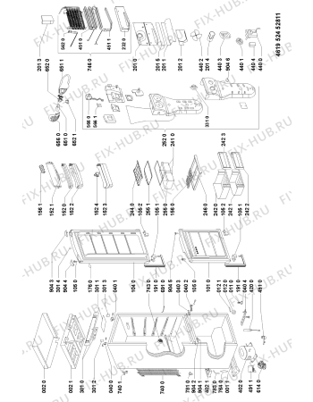 Схема №1 CFS 410/AL с изображением Фиксатор для холодильной камеры Whirlpool 481245819292