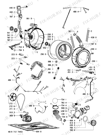 Схема №2 092 LS/CR с изображением Ручка (крючок) люка для стиралки Whirlpool 480111103134