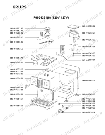 Схема №2 F9924310(0) с изображением Сосуд для электрокофеварки Krups MS-0055468