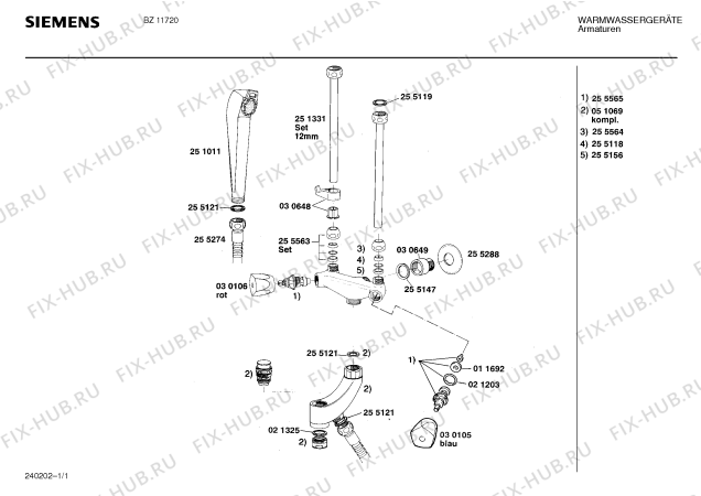 Схема №1 BZ11520 с изображением Переключатель для водонагревателя Siemens 00051069