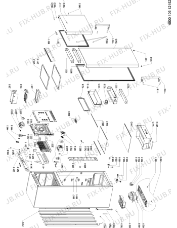 Схема №1 WTV4525 NF IX с изображением Панель управления для холодильника Whirlpool 481010587019