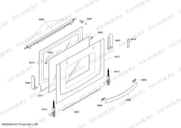 Схема №5 P1HEB89020 с изображением Панель управления для плиты (духовки) Bosch 00443258