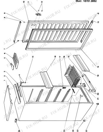 Взрыв-схема холодильника Indesit SF4210WSK (F001778) - Схема узла
