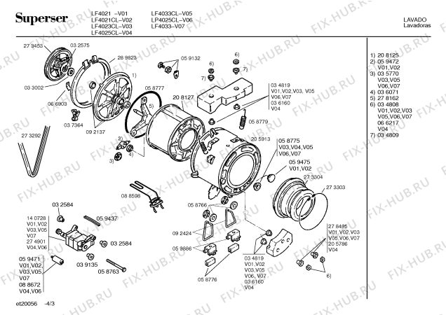 Схема №4 LF4023CL с изображением Панель для стиралки Bosch 00276839