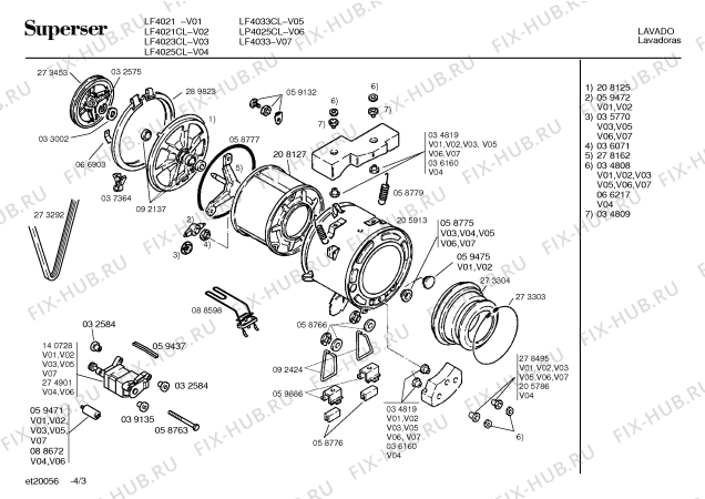 Схема №4 LF4033 с изображением Панель для стиралки Bosch 00276838