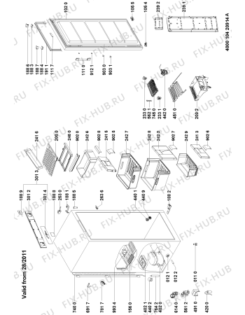 Схема №2 GKN 245 A+ NF с изображением Дверка для холодильника Whirlpool 481010371270