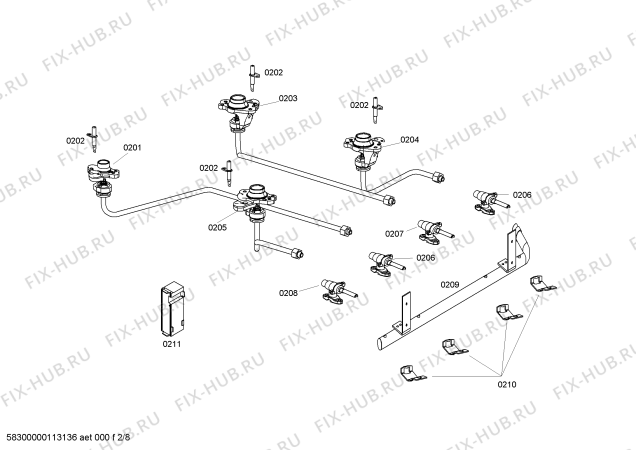 Схема №7 HGS342UC с изображением Стеклянная полка для плиты (духовки) Bosch 00495944