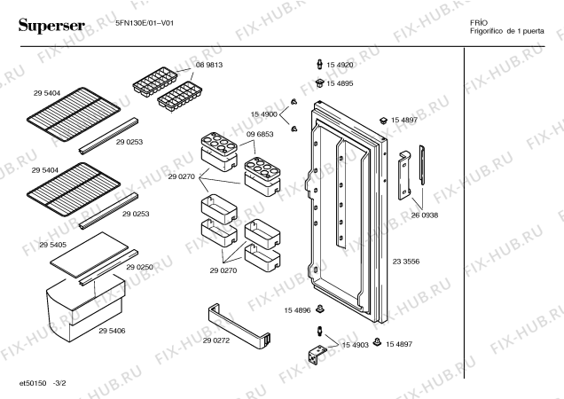 Схема №3 5FN130E с изображением Кронштейн для холодильника Bosch 00295478
