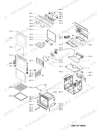 Схема №1 AKZM 8390/IXL с изображением Дверца для духового шкафа Whirlpool 481010686235