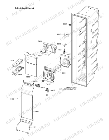 Схема №6 5VMTM21BW с изображением Затычка для холодильной камеры Whirlpool 482000013491