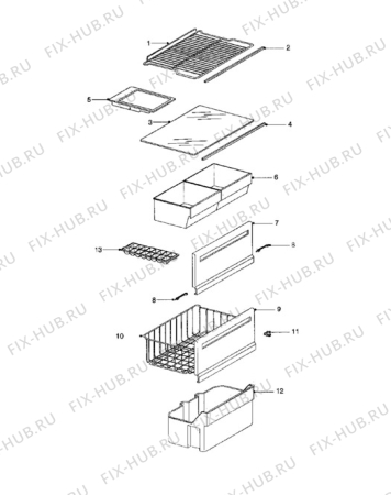 Взрыв-схема холодильника Electrolux ER2945B - Схема узла Furniture