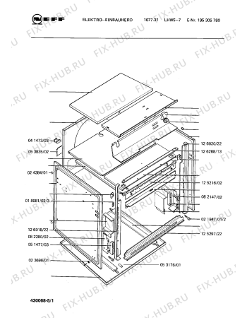 Схема №4 195305831 1078.43HCS-7 с изображением Переключатель для электропечи Bosch 00025450
