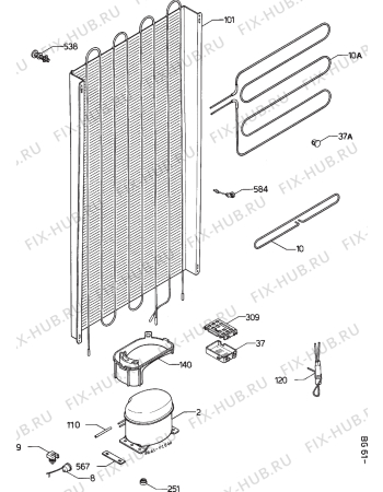 Взрыв-схема холодильника Tricity FT860W - Схема узла Refrigerator cooling system