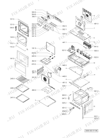 Схема №1 AKZ230/IX с изображением Панель для электропечи Whirlpool 481945359333