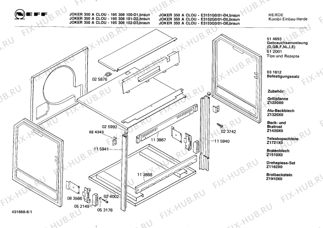 Схема №5 E3152G0 JOKER 350 A CLOU с изображением Адаптер для печи Bosch 00027949
