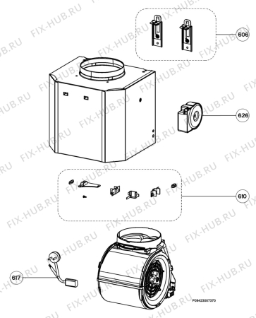 Взрыв-схема вытяжки Aeg DK6390-M - Схема узла Section 4