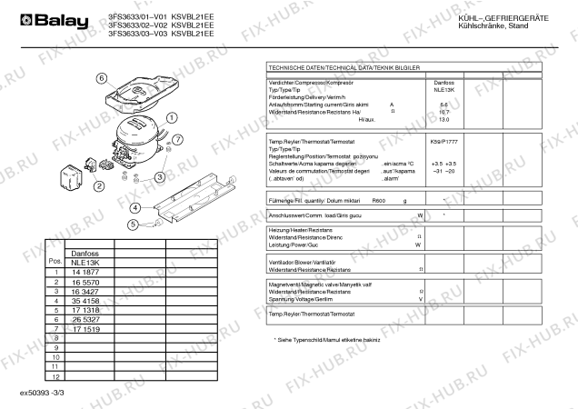Схема №2 3FS3651BR1 с изображением Направляющая для холодильной камеры Bosch 00173172