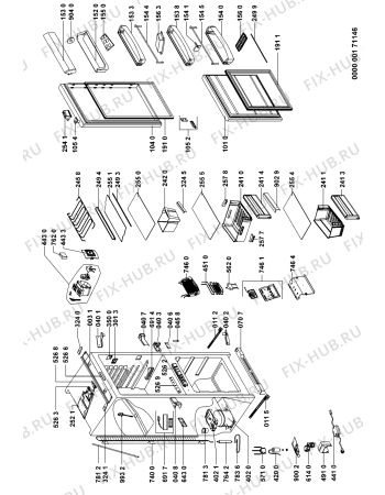 Схема №1 KRCB 6025 с изображением Вложение для холодильной камеры Whirlpool 480132101385