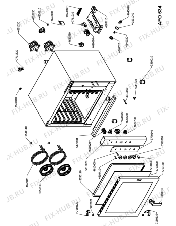 Схема №1 AFO 631 с изображением Обшивка для духового шкафа Whirlpool 482000010571