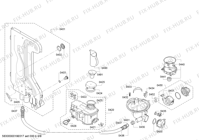 Схема №3 SMS40C22EU Silence, Serie 4 с изображением Силовой модуль запрограммированный для посудомойки Bosch 12007191