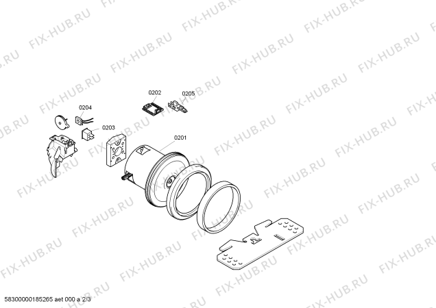 Схема №3 BHS4N1 flexa с изображением Крышка для мини-пылесоса Bosch 12006972