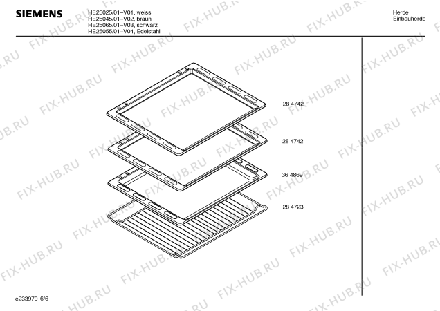 Схема №5 HE25065 с изображением Инструкция по эксплуатации для плиты (духовки) Siemens 00500085