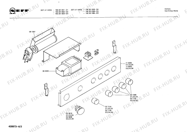 Схема №6 195301853 2071.41HESX с изображением Ручка для электропечи Bosch 00027106