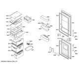 Схема №3 KGN200CYL1 с изображением Дверь морозильной камеры для холодильной камеры Bosch 00683720