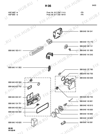 Взрыв-схема посудомоечной машины Arthur Martin ASF665W - Схема узла Section1